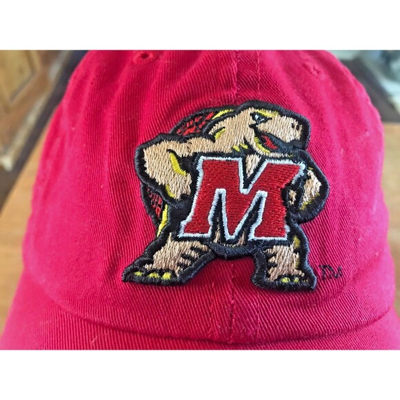 Maryland Terrapins Hat Starter Embroidered Logo Red Strapback Terps University - Picture 2 of 11